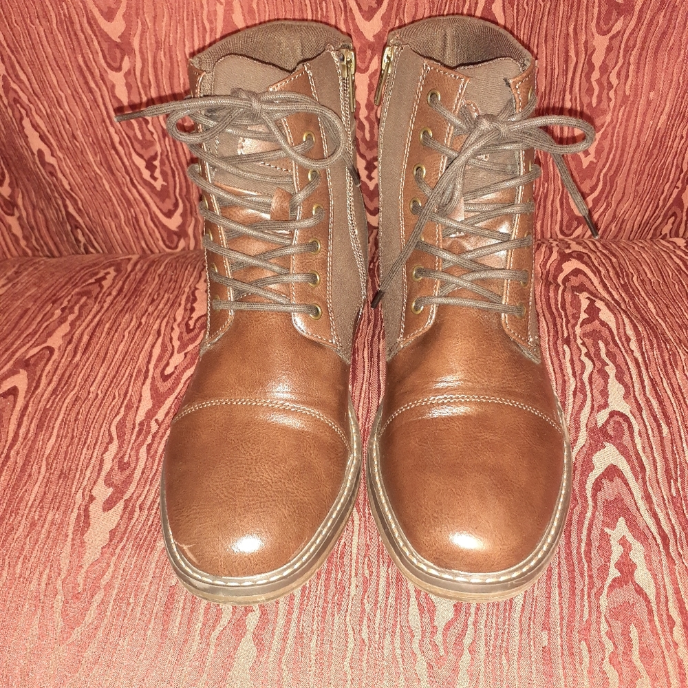 SONOMA BROWN ON BROWN MEN'S COMBAT BOOTS SIZE 9 M - Picture 1 of 9